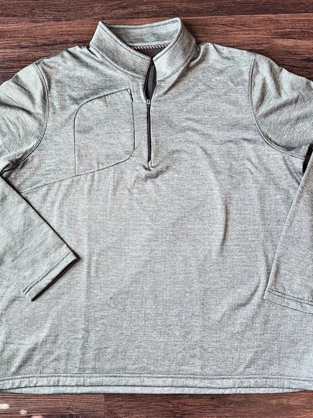 Johnston & Murphy Pullover XC4 Extreme Comfort Mens XXL Gray 1/4 Zip Pockets